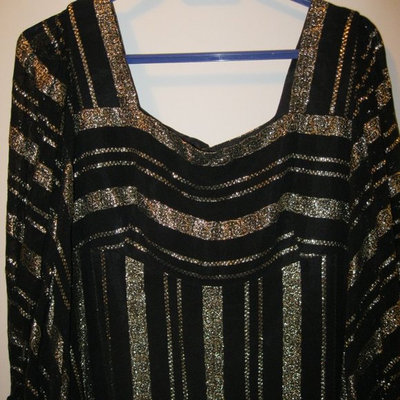 1960's formal gold thread evening dress - Picture 9 of 9